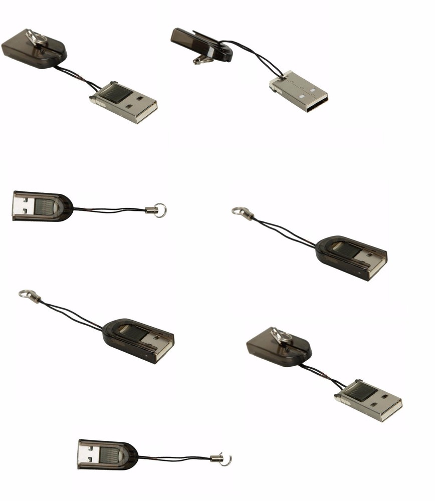 7x USB TF Reader for MicroSD Micro SD to SD HC SDHC Adaptor Memory Card Adapter