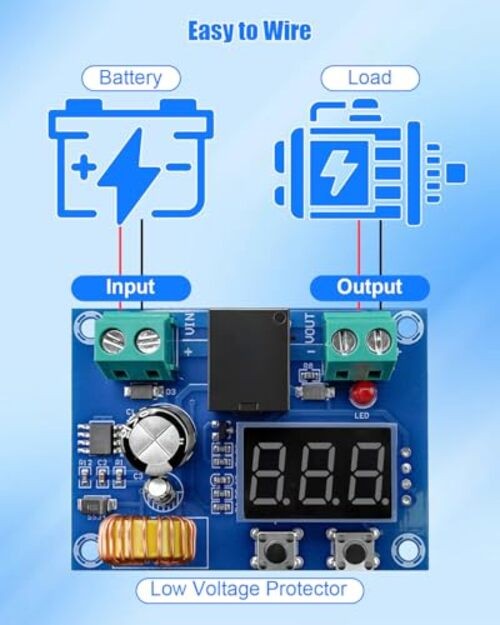 DC12-36V Digital Battery Disconnect Switch, Current Cutoff Low Voltage Module
