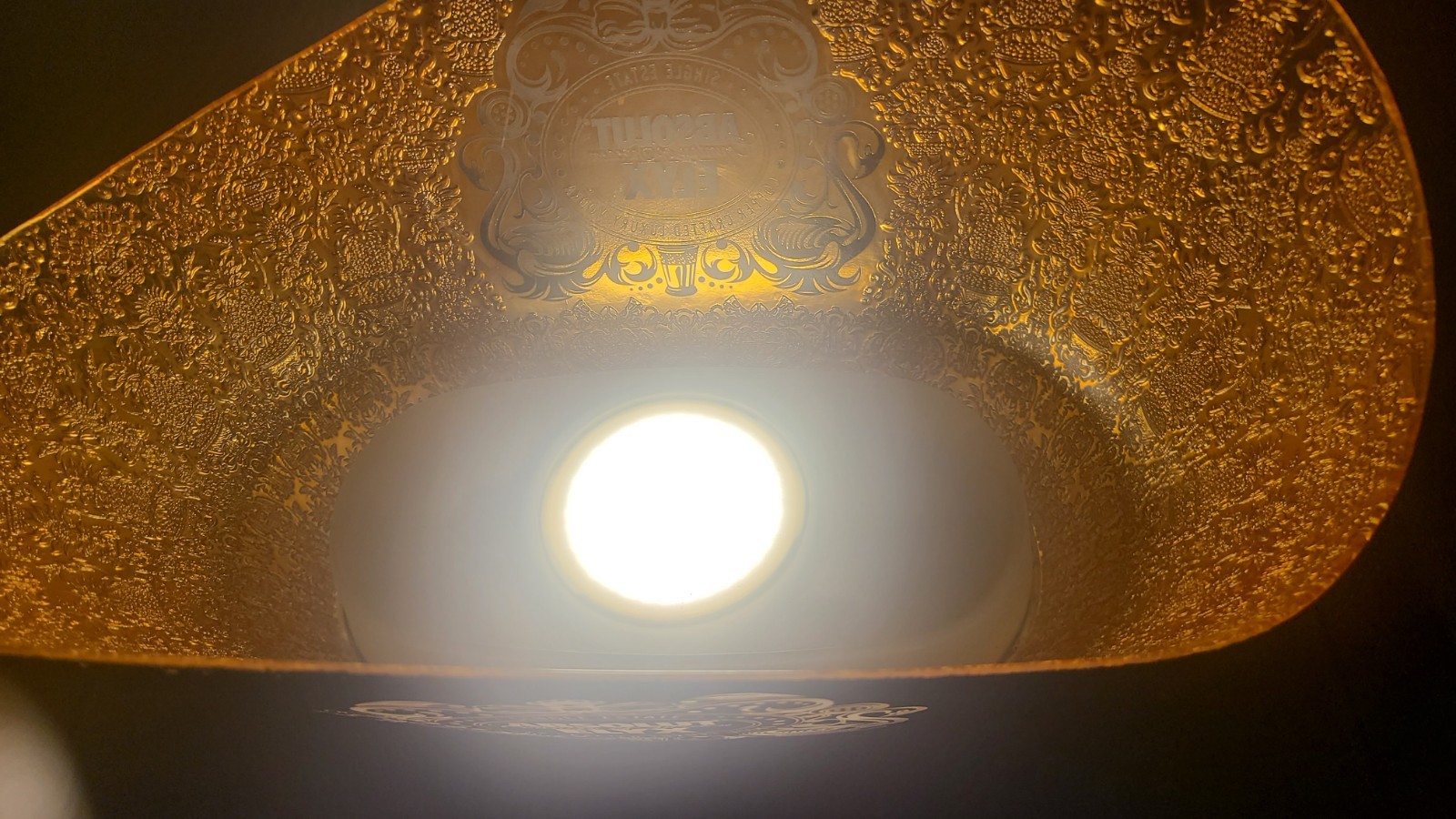 ABSOLUT ELYX Demask Copper Plastic LED White Illuminated Display Ice Bucket