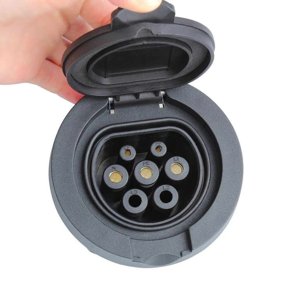 Type 2 Female EV Socket Replacement (station side), 32A 250V 7kW Single Phase