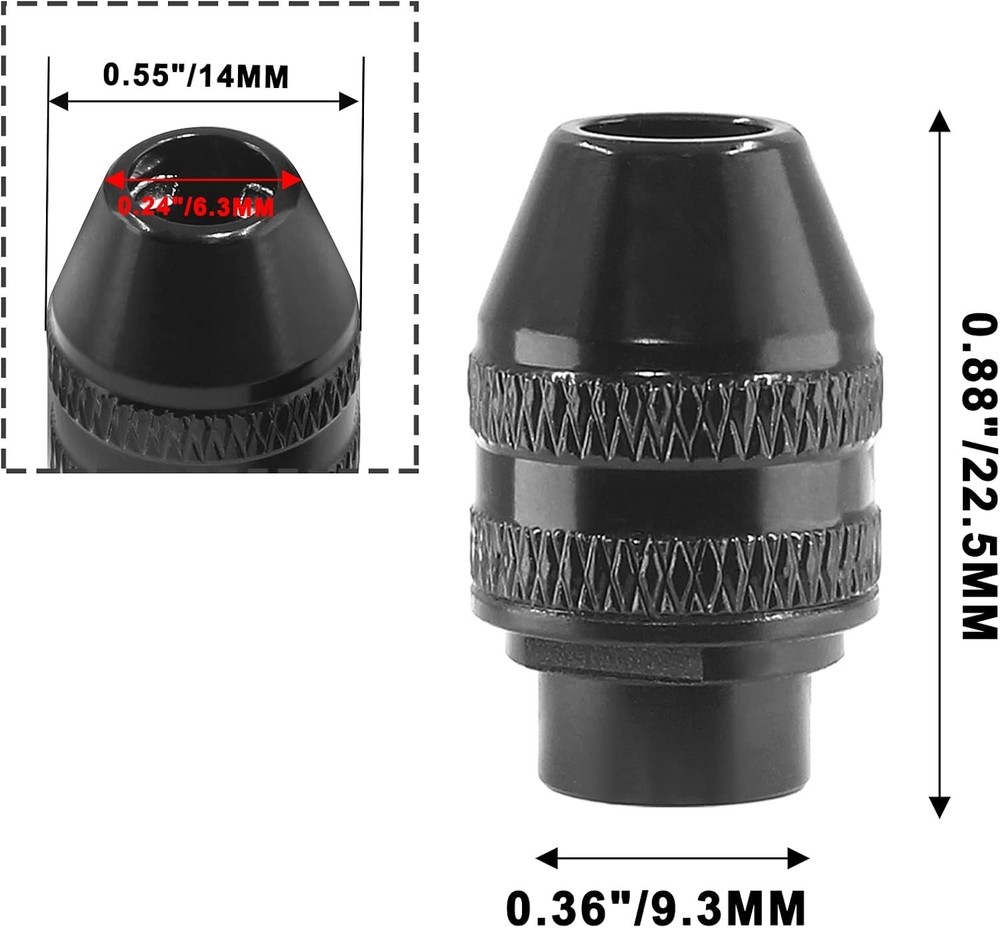 1 Pack Keyless Quick Change Chuck Replacement 1/4 for Rotary Tools - Ultimate...
