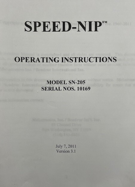 Speed-Nip SN-205 Book Compressor