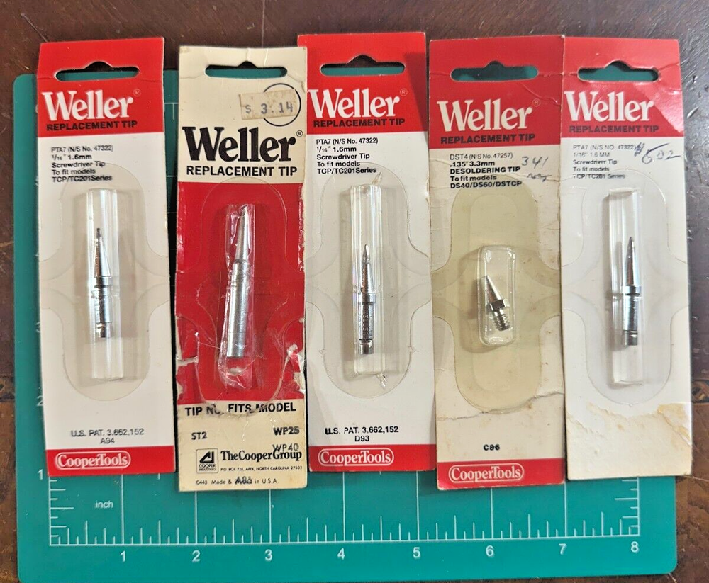 5pc Mixed Lot Weller Replacement Tip