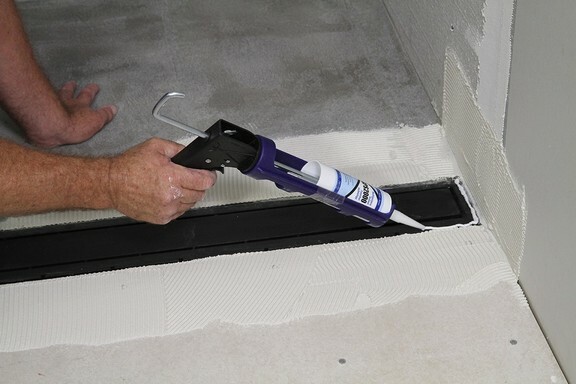 Goof Proof Tile Insert Linear Drain Adjustable 27"- 60" by Mark E industries