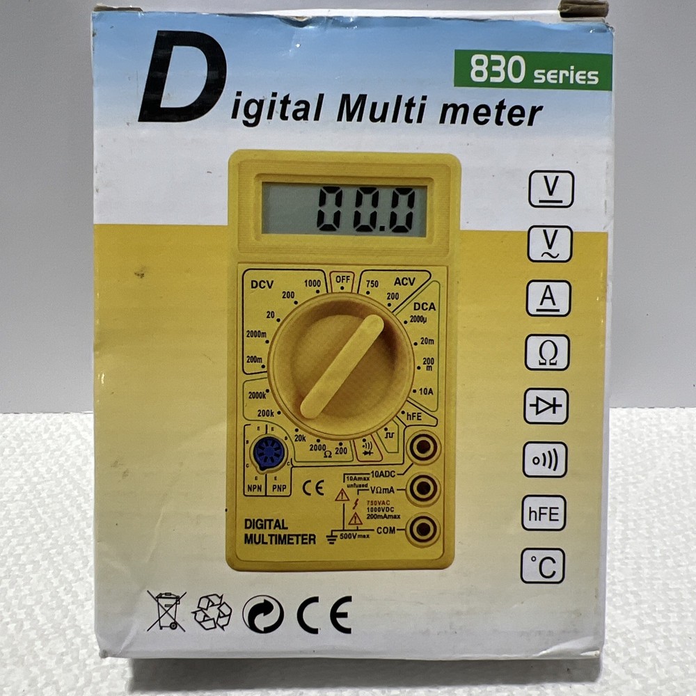 830 Digital Multi Meter Tester Color Yellow B2