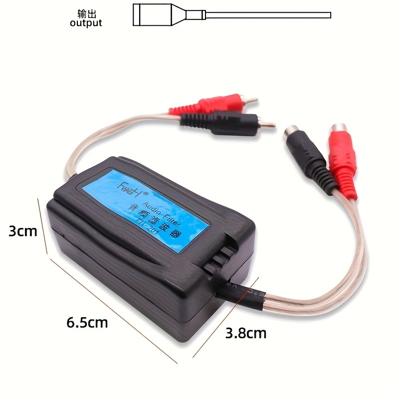 RCA Car Audio Noise Filter 2 Channel Suppressor Ground Loop Isolator Car Stereo
