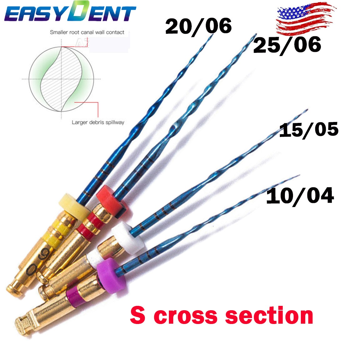 Dental Endo Endodontic File Root Canal NITI Rotary File X-TWO S Cross 25MM1/10pk