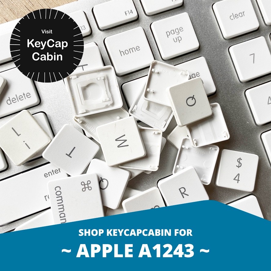 Replacement Keys For Apple Wireless Keyboard A1243 Individual Key & Hinge Spring