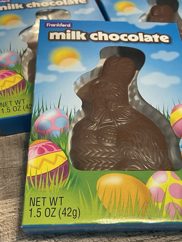 10 Frankford Easter Bunny Rabbit Milk Chocolate Solid BB 12/28