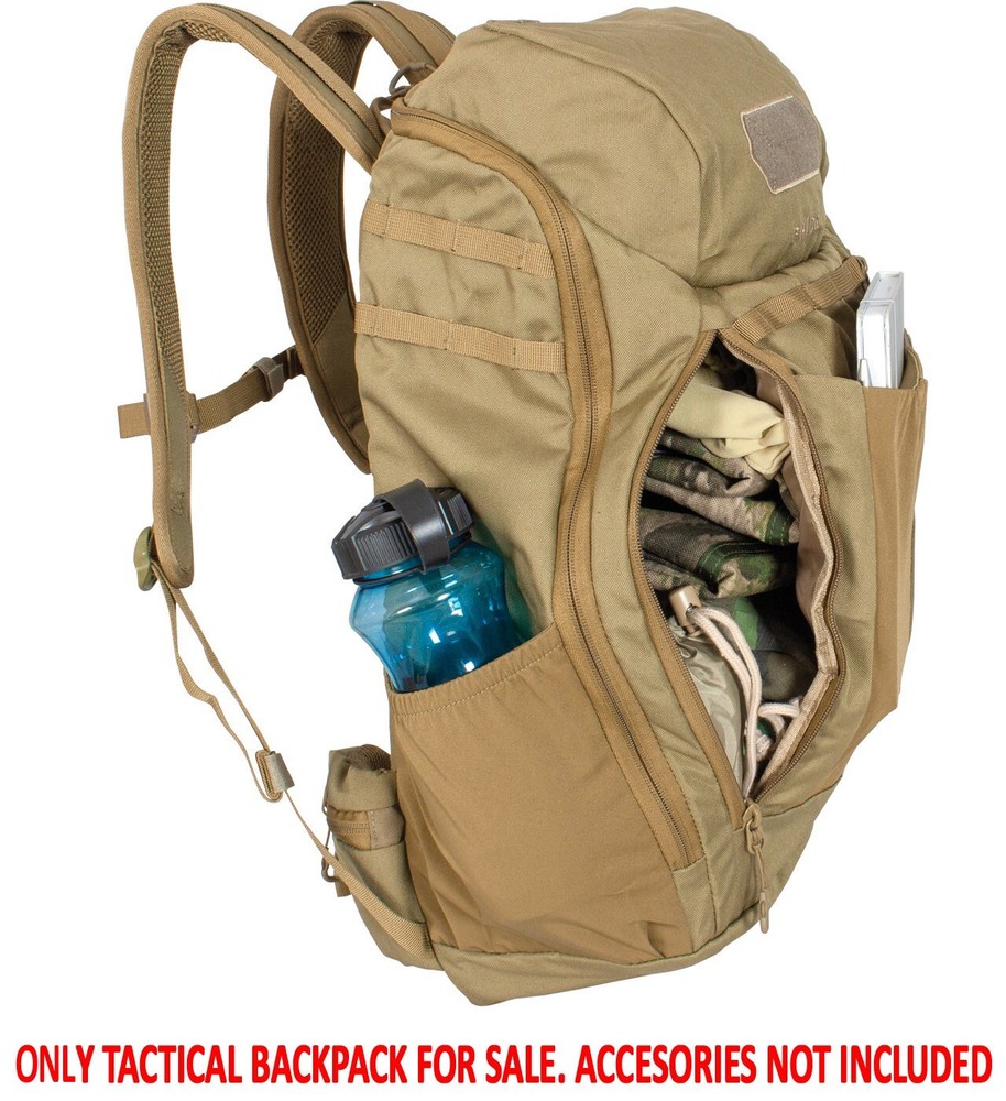 FHIOR Tactical Backpack 30L Coyote w/Large Main Compartment Adjustable Straps