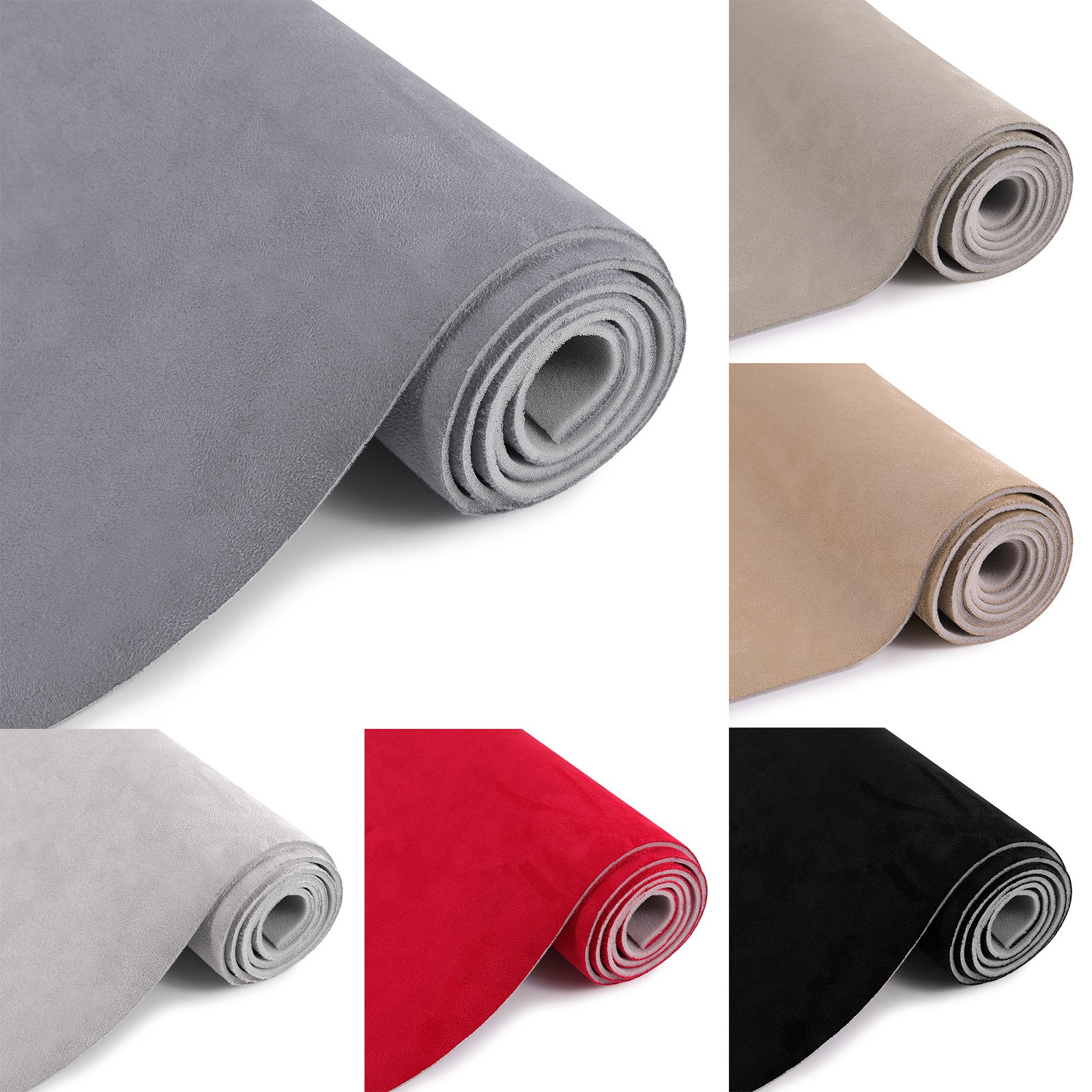 1/8" Thick Suede Headliner Fabric Foam Back Auto Roof Repair Upholstery Material