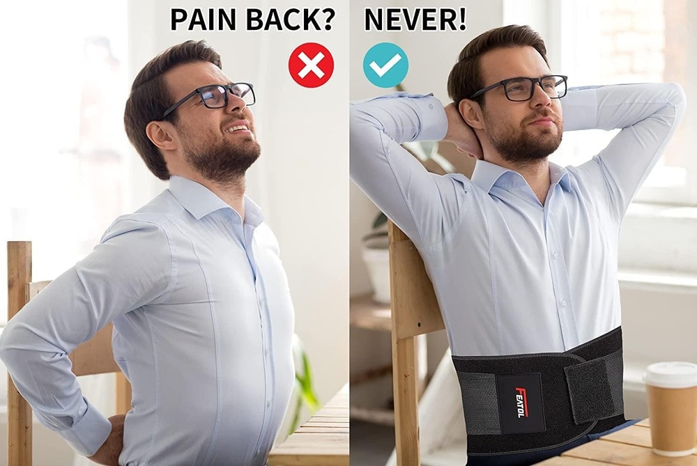 FEATOL Back Brace Support Belt-Lumbar Support Back Brace for Back Pain, Sciatica