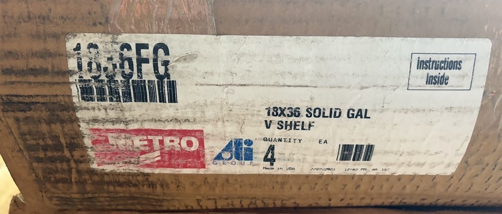Metro 1836Fg Solid Shelf, 18" x 36" 4-pack