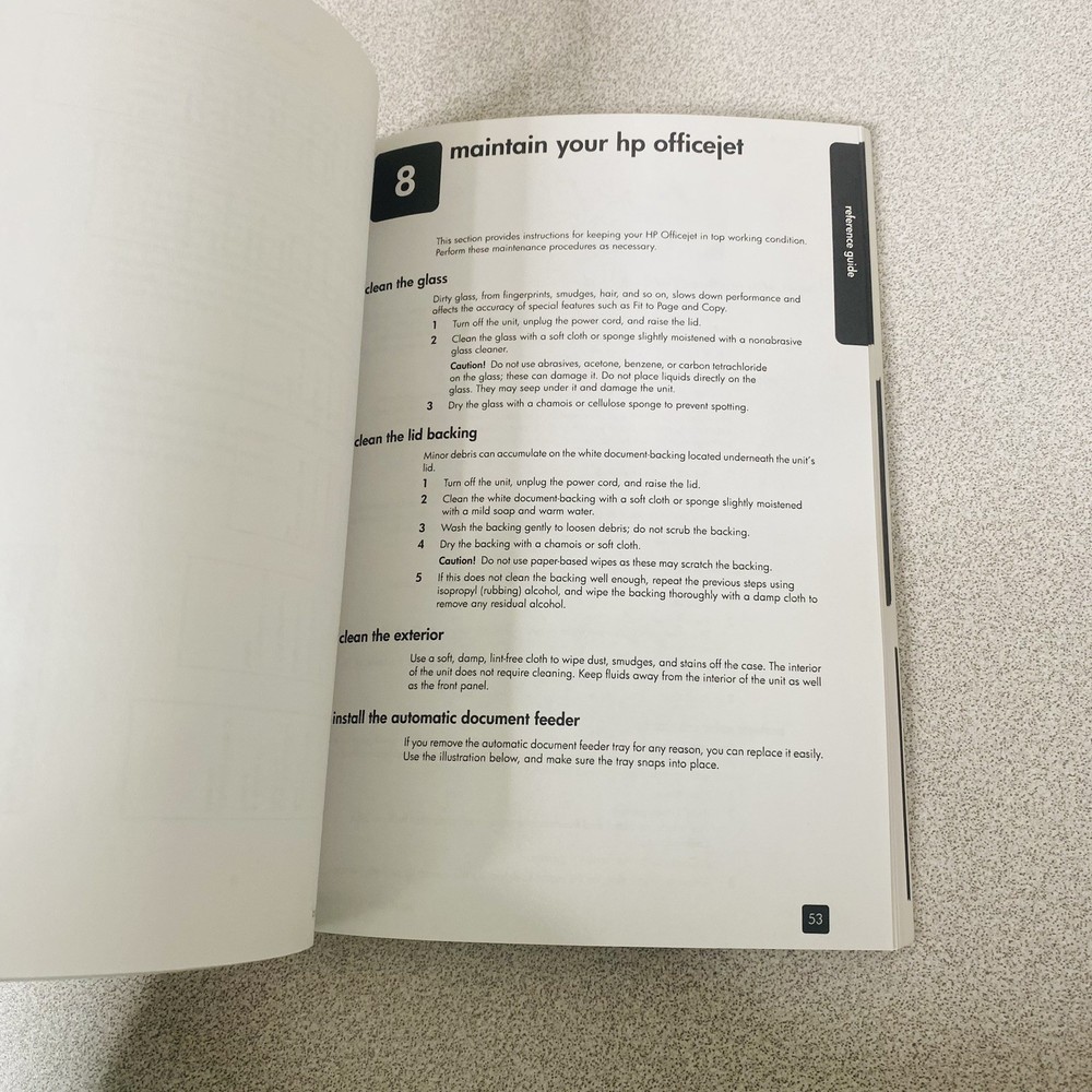 HP OfficeJet 7100 series All-in-One Reference Guide Manual ONLY