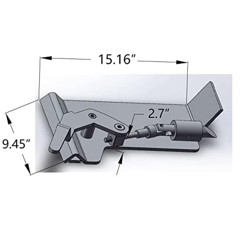 1/2"Skid Steer Quick Tach Attachment Mount Plate & Conversion Adapter Latch Box
