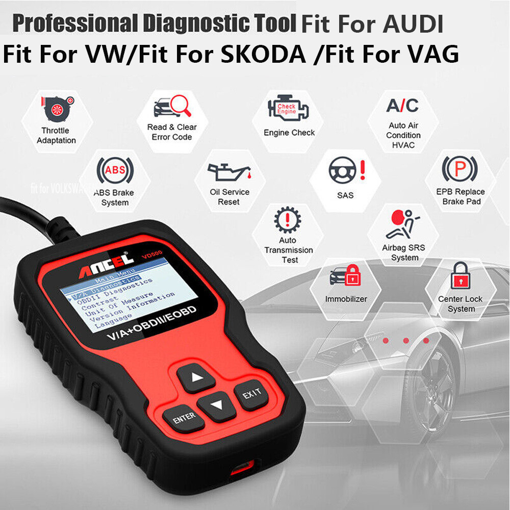 ANCEL VD500 OBD2 Code Reader Full System Scanner TPS Oil EPB Reset Diagnostic