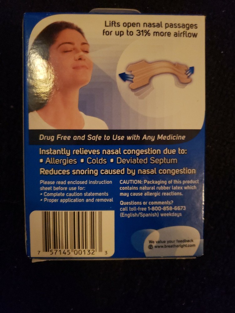 Breathe Right Large Original Tan Nasal Strips
