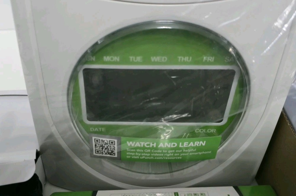Upunch HN1500C Bundle Time Clock, Missing Keys, Open Box New
