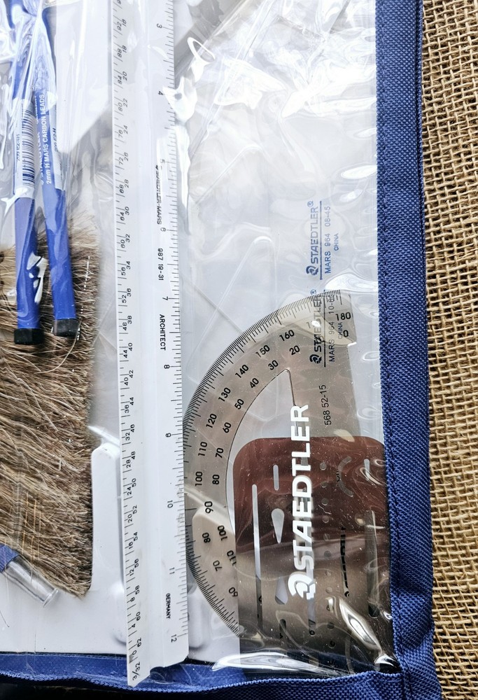 New Staedtler Mars Masterbow Drawing Drafting Tool Lot & Compass 12 Pc