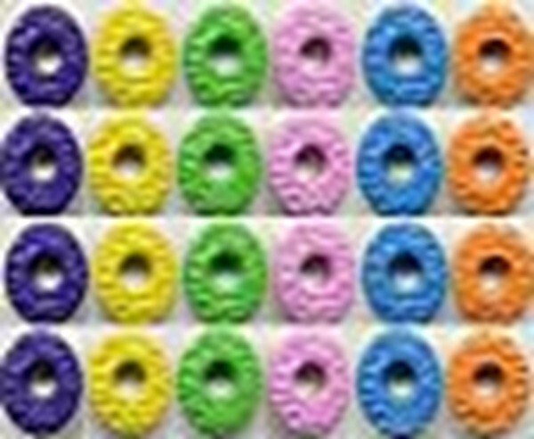 BRIGHT EASTER EGG   SCRAPBOOKING EYELETS EYELET OUTLET 12 PCS 6 COLORS
