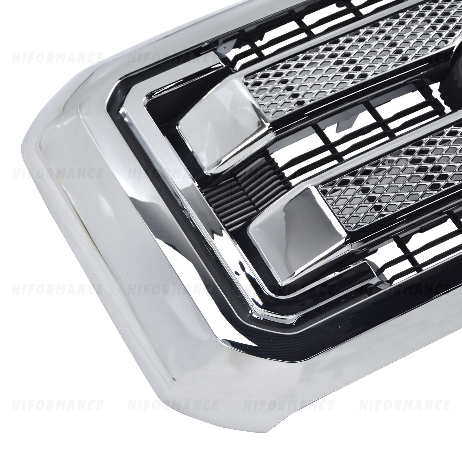 Platinum Front Grille Upper Grill Chrome For 2011-16 Ford F-250 F350 Super Duty