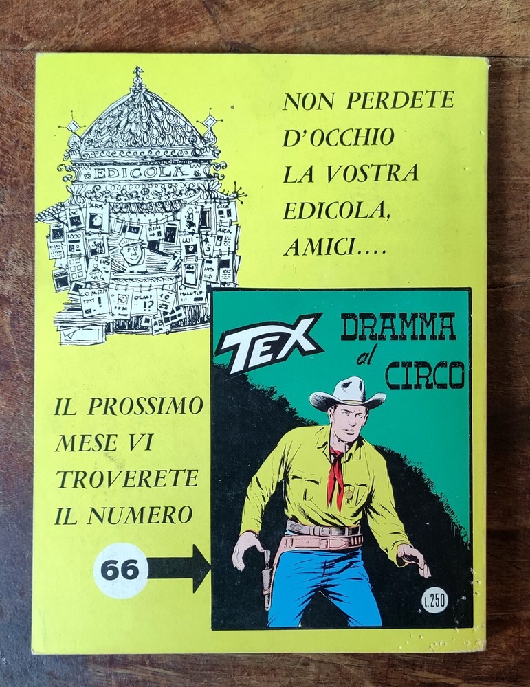 TEX Comic No. 65 Bonelli 1969 AI FERRI CORTI Read Description
