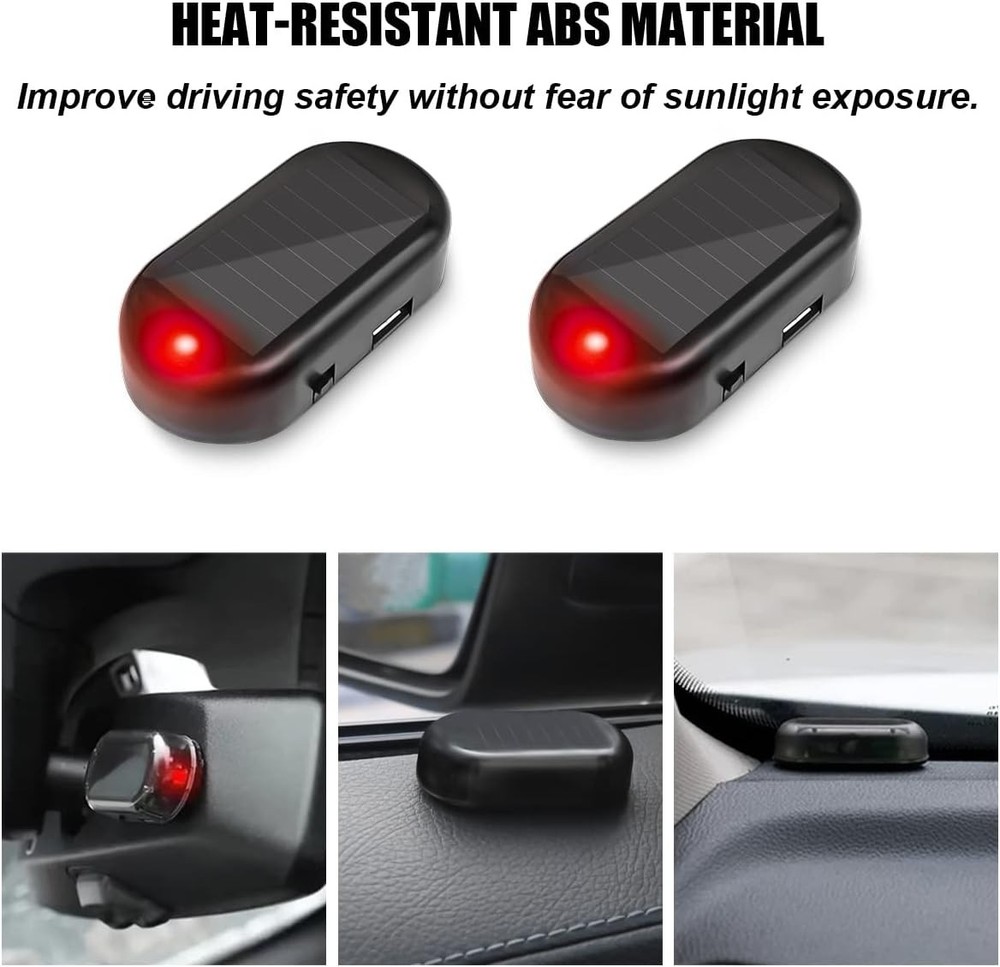 Compact Anti-Theft Solar Alarm Light for Vehicles: Deter Thieves Effectively