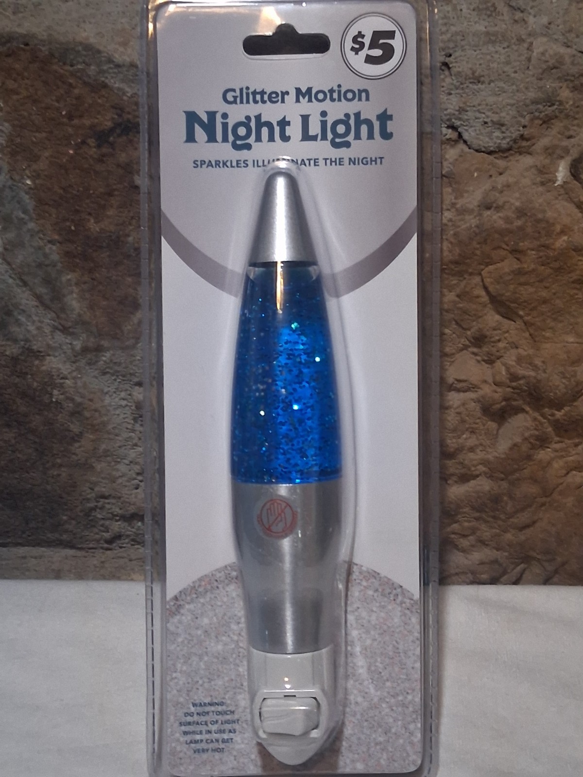 Glitter Motion Night Light 8" Mini Lava Lamp Sparkles Illuminate the Night