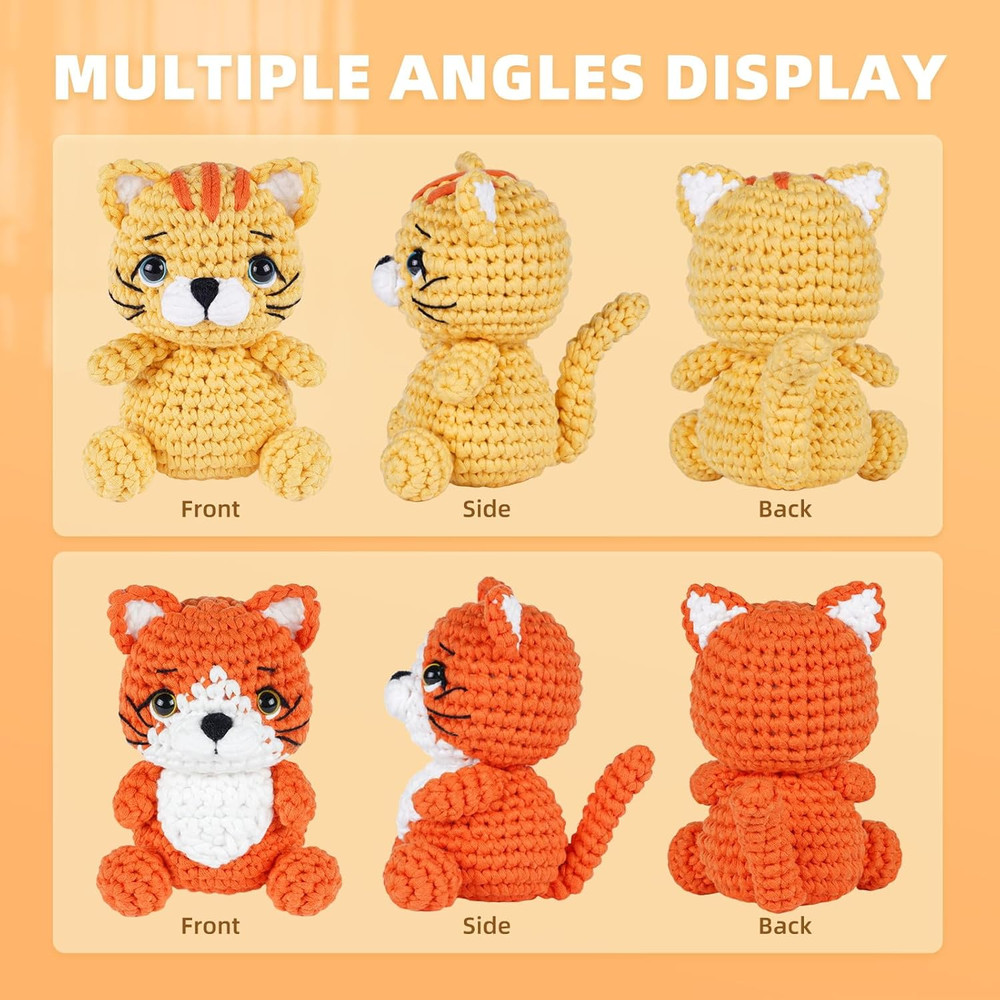 Crochet Kit for Beginners, Learn to Crochet, Include Easy Knitting Soft Yarn, St