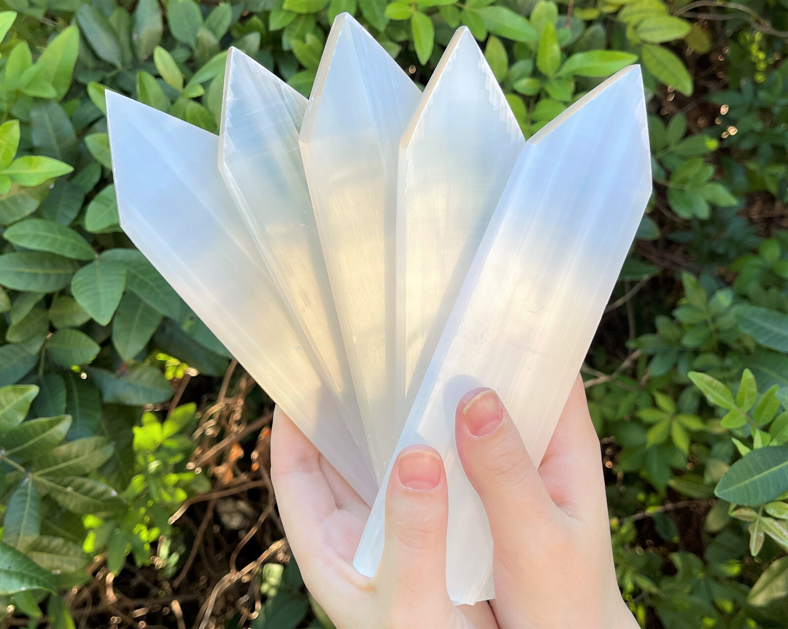 LARGE 8" Polished Selenite Charging Station With Point, Crystal Selenite Plate