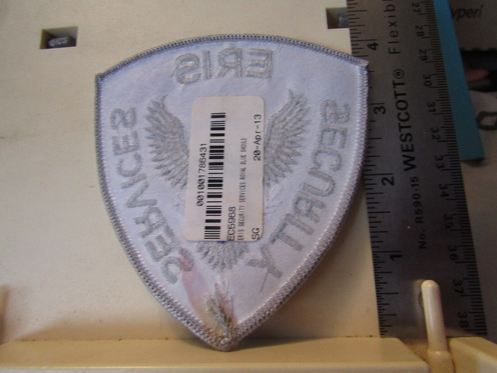 Eris Security Services eagle patch shield NOS Virginia NOS 4.2" blue silver