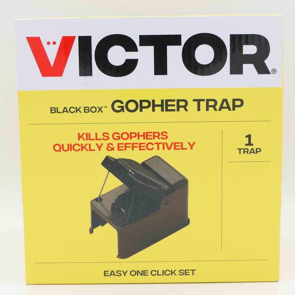 Victor Black Box Gopher Trap Easy One Click Set Kills Quickly & Effectively 1 Ct