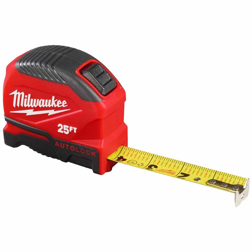 Milwaukee 48-22-1825 25ft Auto-Lock Tape Measure 1in Wide Blade SAE