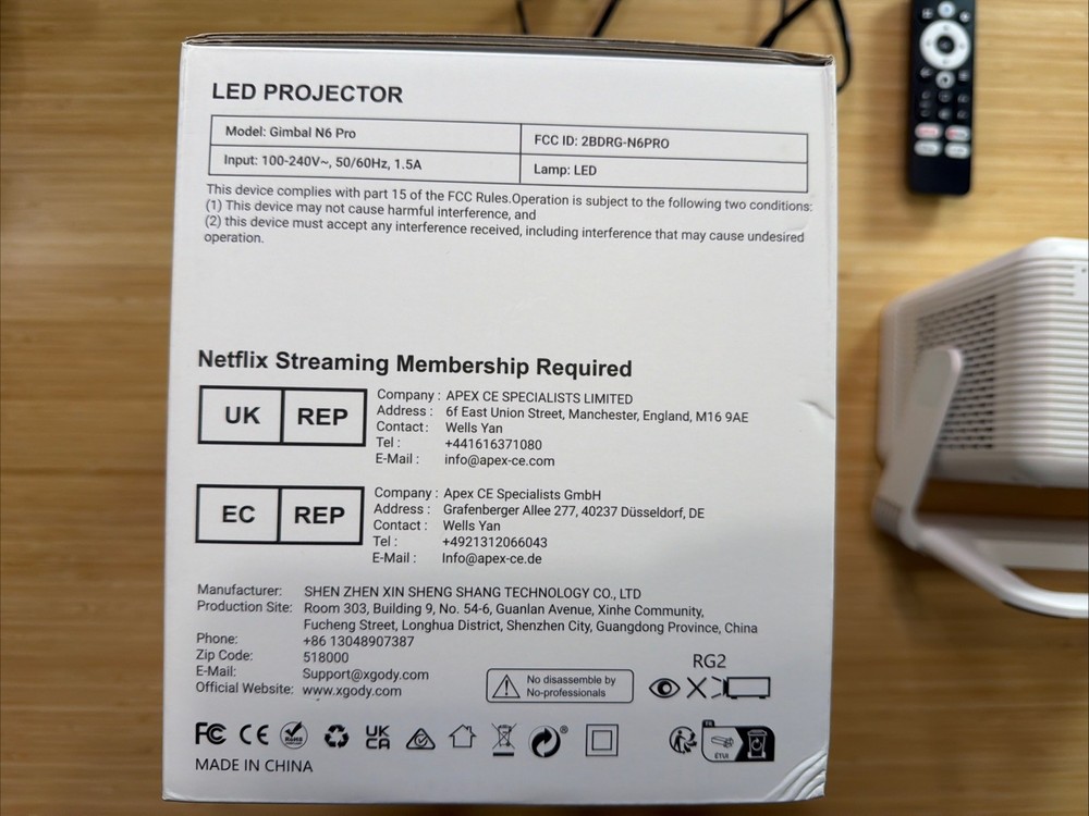 XGODY Gimbal N6 Pro Projector