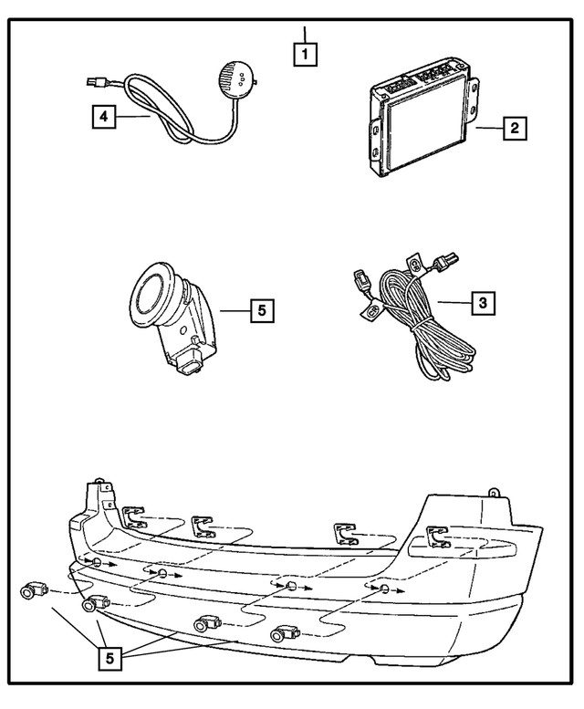 Genuine Mopar Parking Assist Module 5137541AA