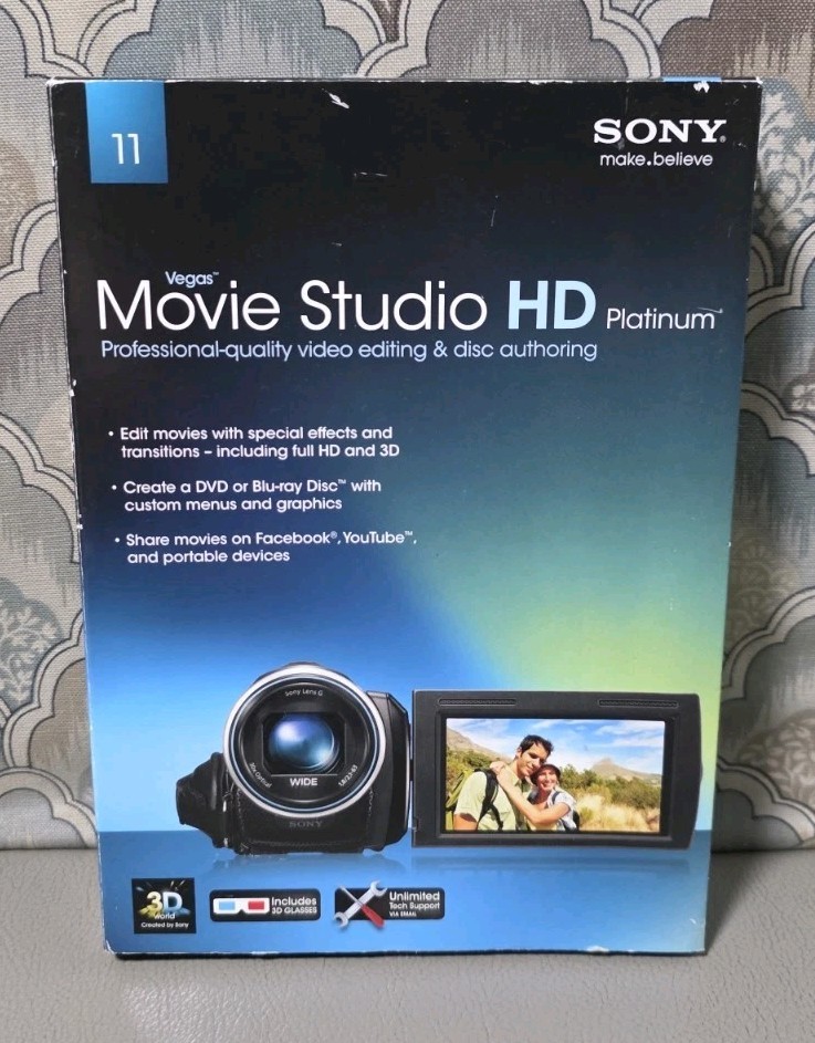 Sony Vegas Movie Studio HD Platinum Suite 11 Video Editing Software - Used