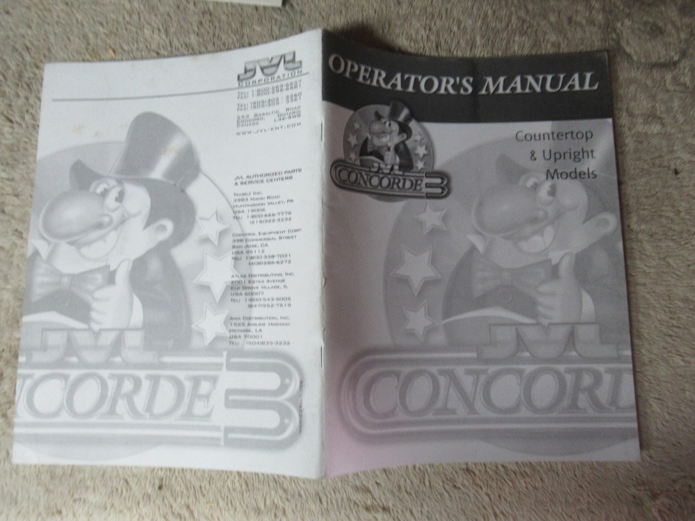 CONCORDE 3  video game  MANUAL