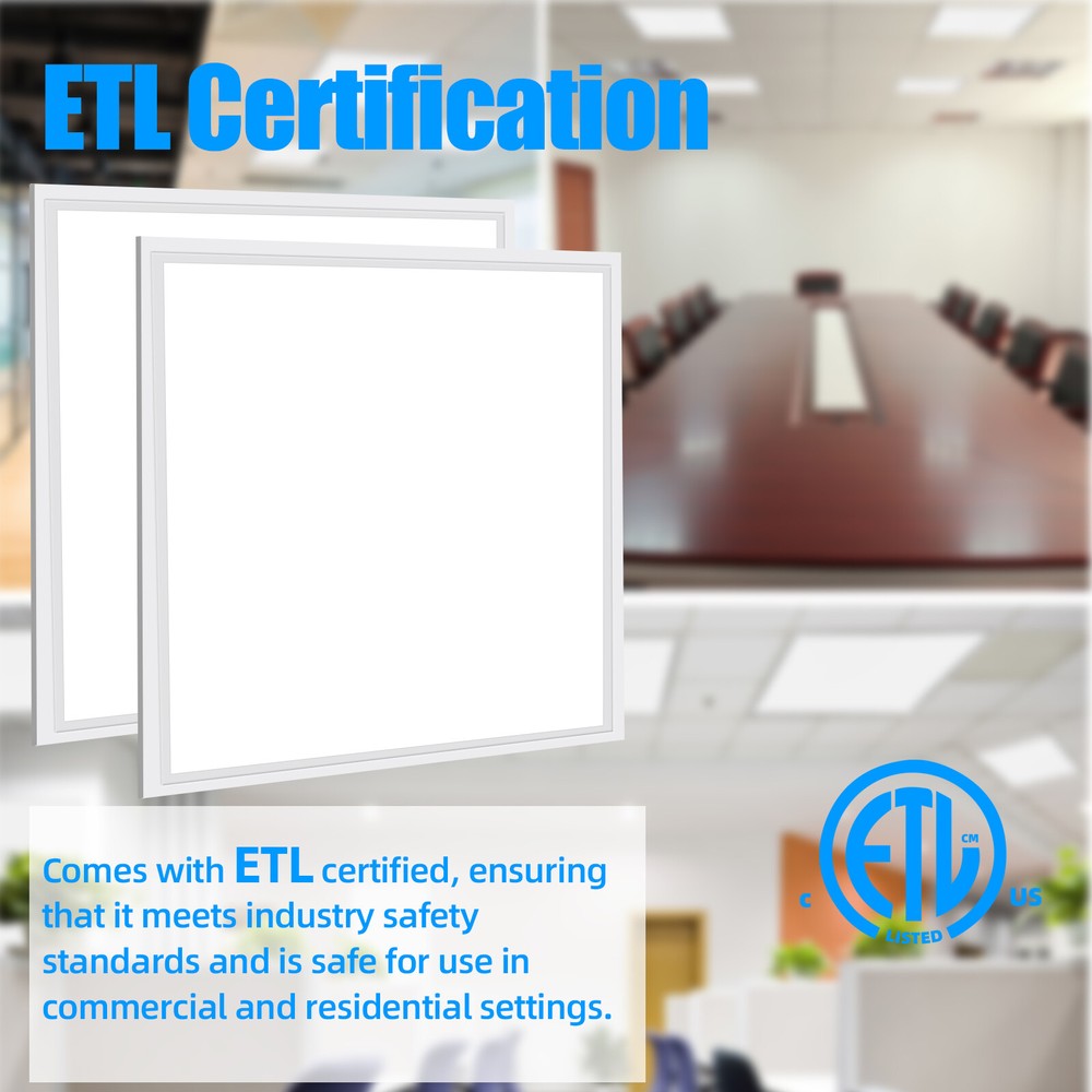 6 Pack 2X2FT LED Panel Light 45W Drop Ceiling Troffer Flat Fixtures 5000k White