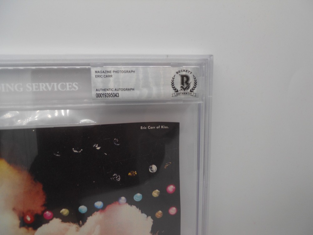 Eric Carr KISS Signed Autographed Magazine Page Beckett Authentic Encapsulated