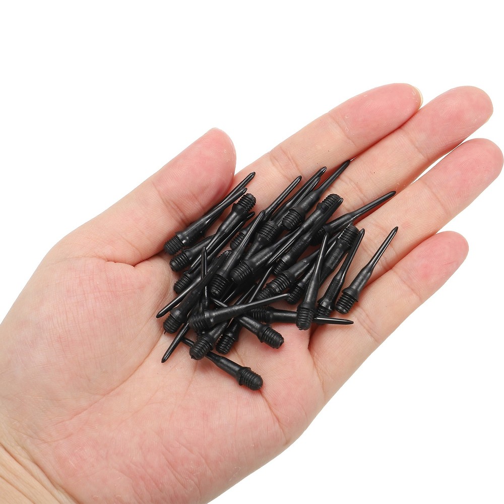 60Pcs Plastic Dart Tips,Game 2BA Thread Soft Darts Tips Black