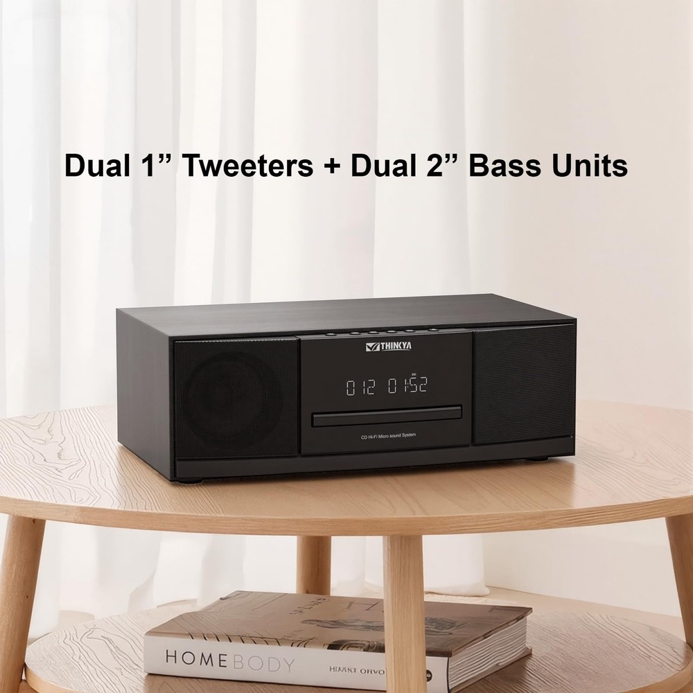 ** NEW Bluetooth Stereo System | 36W | CD Player | Compact Micro HiFi | Black