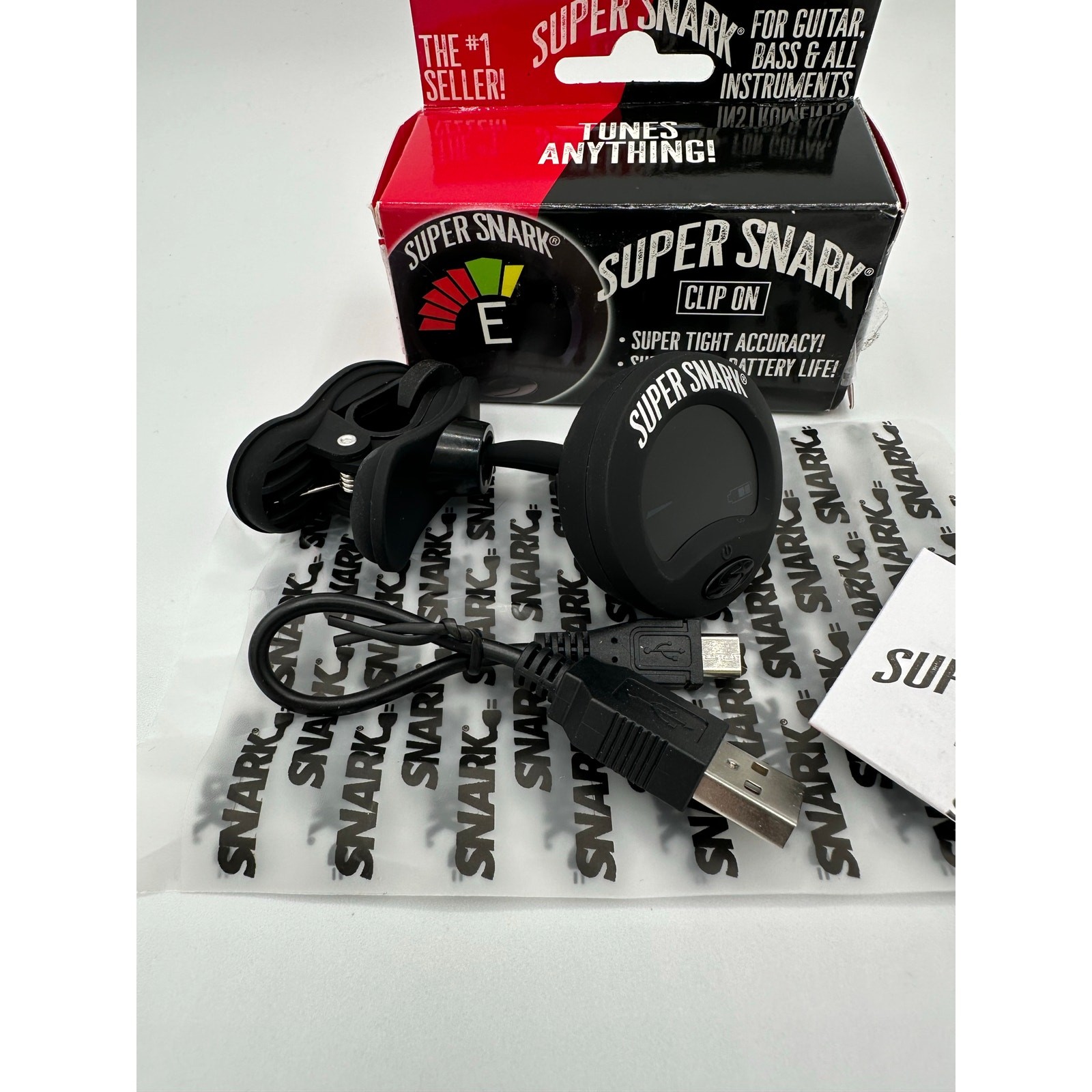SNARK Super Snark 3 Clip-On Tuner SS-3 Black Guitar Bass Tuner Open Box