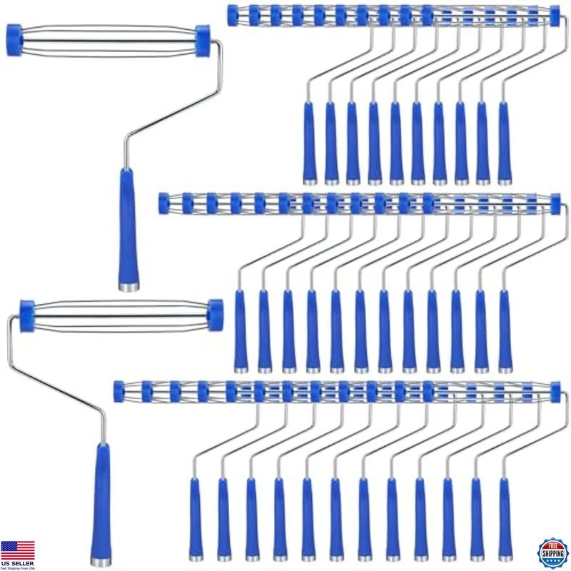 36 Pack 9" Paint Roller Frames with Galvanized Wire Handles for Wall Painting