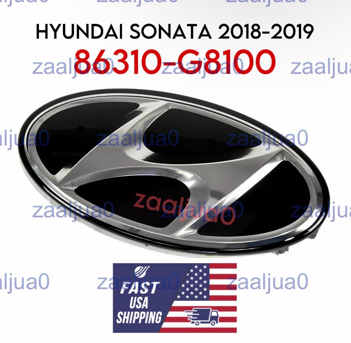 OEM 86310 G8100 Front Bumper Grille Emblem for Hyundai Sonata 2018-2019