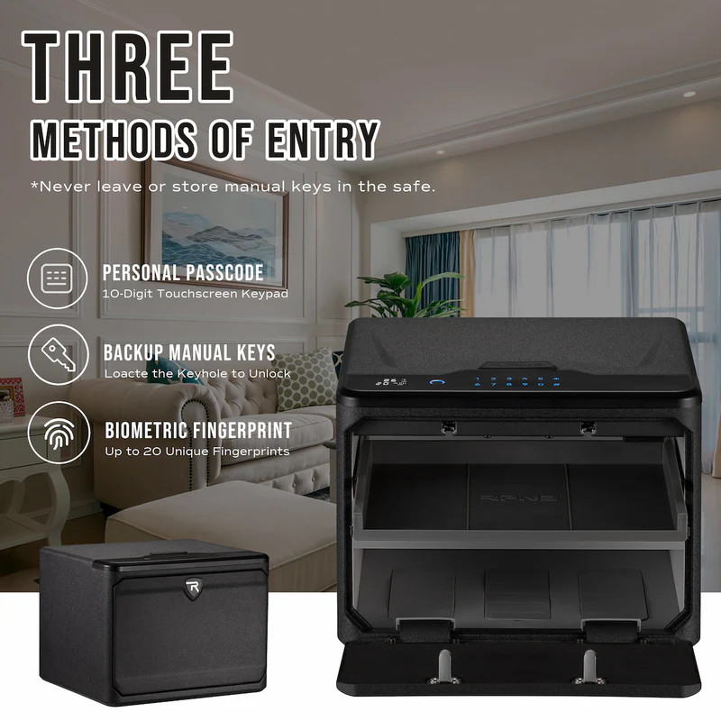 Fingerprint High Capacity , Home Safe Multiple Pistol Storage Safe