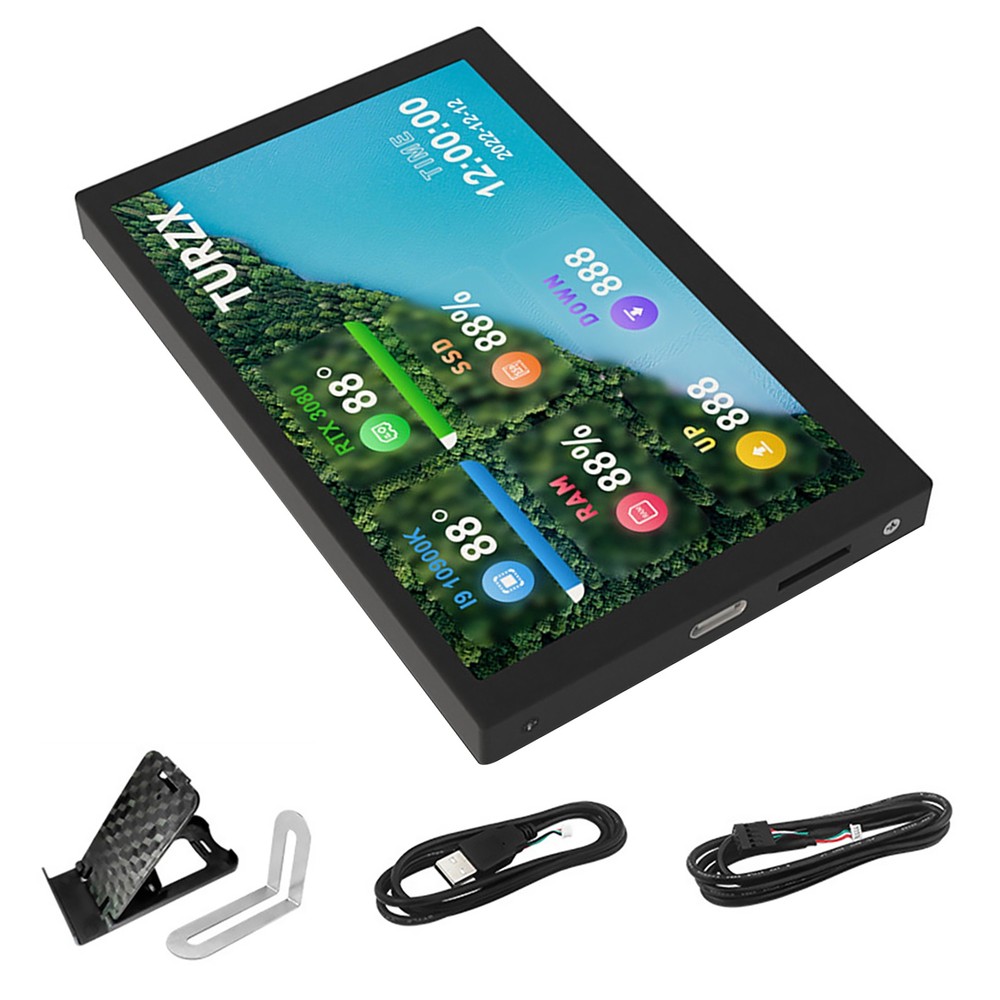 Black 5" IPS USB Computer Secondary Screen CPU GPU RAM HDD PC Data Monitor Panel