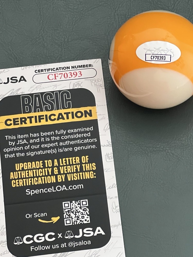 Willie Mosconi Signed #9 Ball With Multiple Inscriptions JSA!!