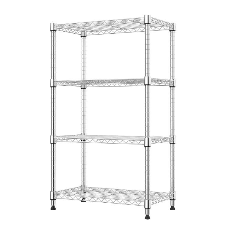 M MZG 4 Tier Shelf Heavy Duty Storage Wire Shelving Kitchen Garage Rack Shelves