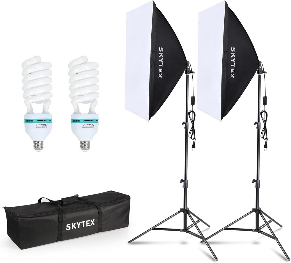 Versatile 2Pack Softbox Lighting Kit - 135W Continuous Light for All Photography