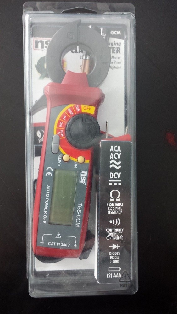 TES-DCM DIGITAL AUTORANGING CLAMP METER 500W MULTIMETER